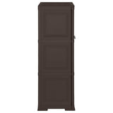 Plastic Cabinet 79x43x125 cm Wood Design Brown