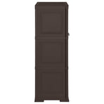 Plastic Cabinet 79x43x125 cm Wood Design Brown