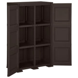 Plastic Cabinet 79x43x125 cm Wood Design Brown - Top-Down View