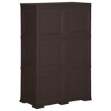 Plastic Cabinet 79x43x125 cm Wood Design Brown - 45-Degree Angle