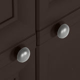 Plastic Cabinet 79x43x125 cm Wood Design Brown - Rear View