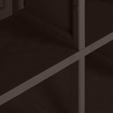 Plastic Cabinet 79x43x125 cm Wood Design Brown - Close-Up Angle