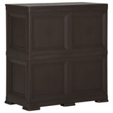 Plastic Cabinet 79x43x85.5 cm Wood Design Brown - Top-Down View