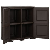 Plastic Cabinet 79x43x85.5 cm Wood Design Brown - 45-Degree Angle