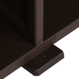 Plastic Cabinet 79x43x85.5 cm Wood Design Brown - Close-Up Angle
