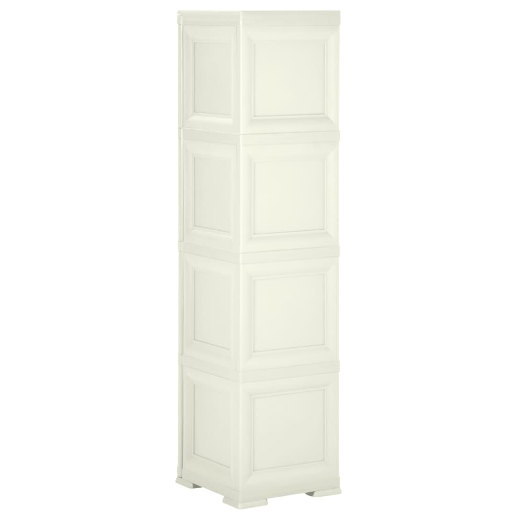 Plastic Cabinet 40x43x164 cm Wood Design Vanilla Ice