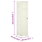 Plastic Cabinet 40x43x164 cm Wood Design Vanilla Ice