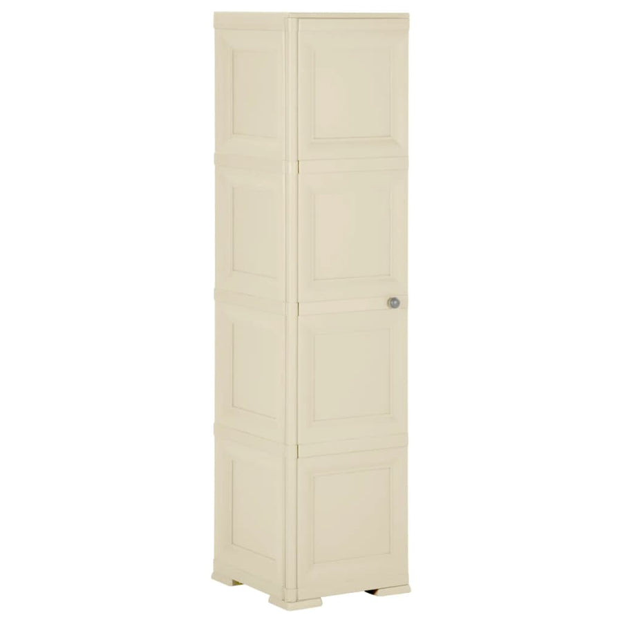 Plastic Cabinet 40x43x164 cm Wood Design Angora White