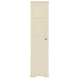 Plastic Cabinet 40x43x164 cm Wood Design Angora White - Front View