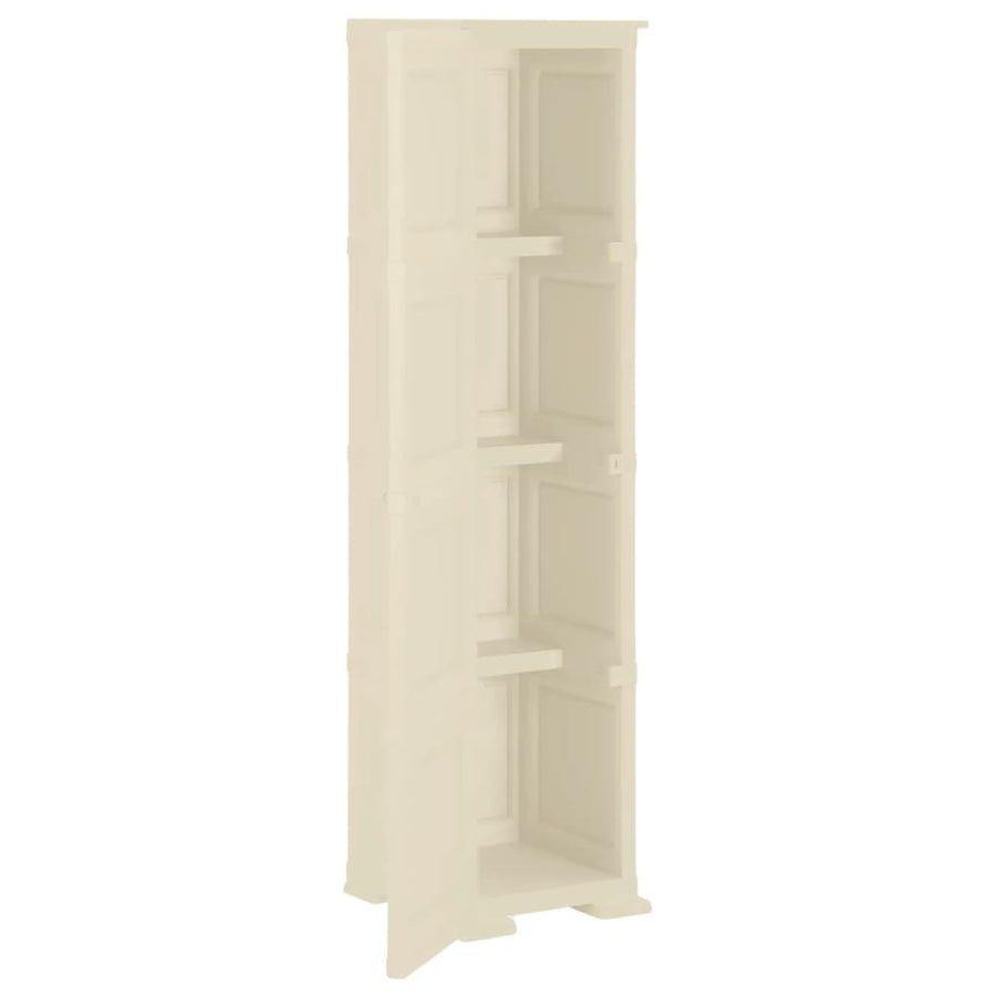 Plastic Cabinet 40x43x164 cm Wood Design Angora White