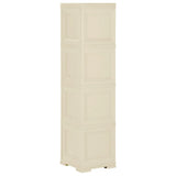 Plastic Cabinet 40x43x164 cm Wood Design Angora White