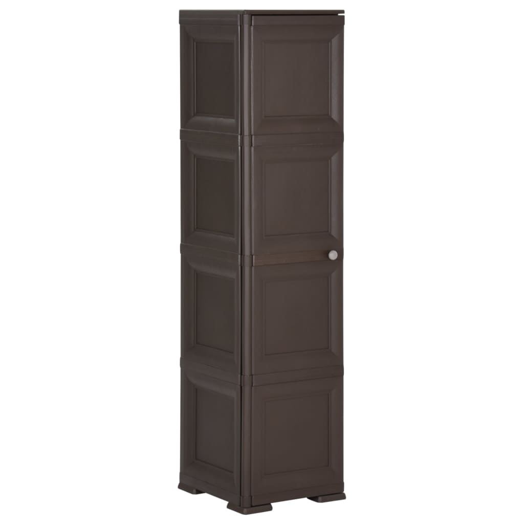 Plastic Cabinet 40x43x164 cm Wood Design Brown