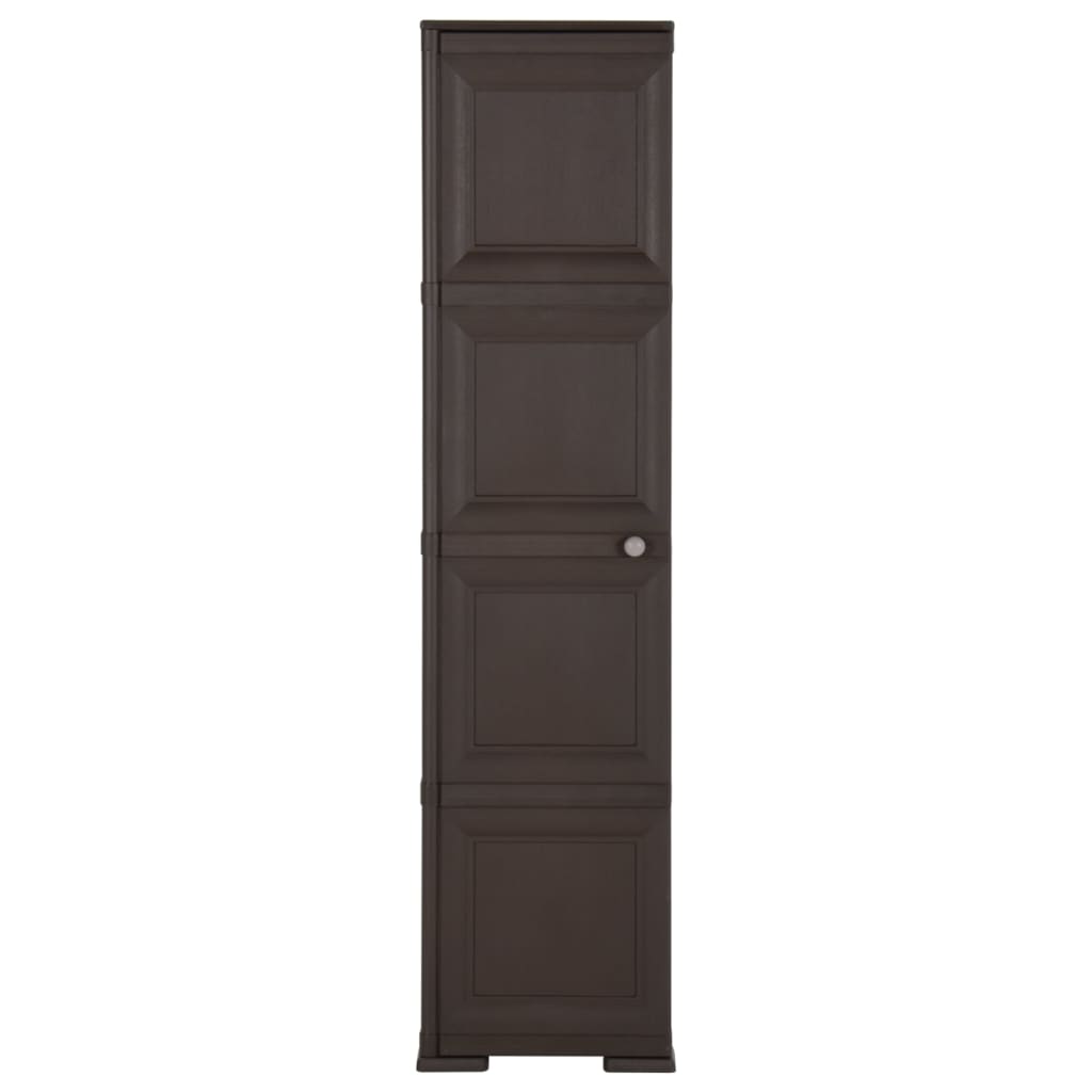 Plastic Cabinet 40x43x164 cm Wood Design Brown
