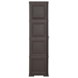Plastic Cabinet 40x43x164 cm Wood Design Brown - Side View