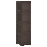 Plastic Cabinet 40x43x164 cm Wood Design Brown