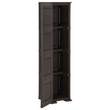 Plastic Cabinet 40x43x164 cm Wood Design Brown
