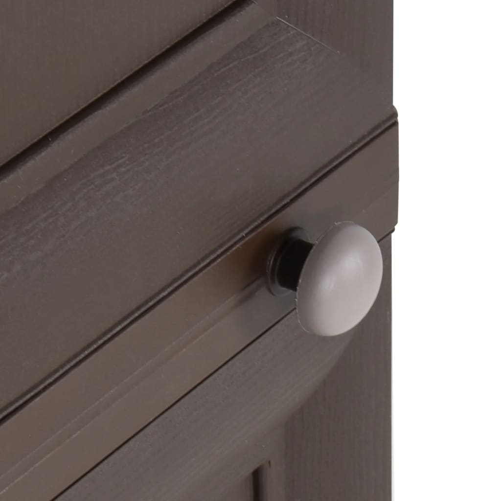Plastic Cabinet 40x43x164 cm Wood Design Brown