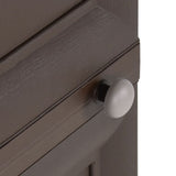 Plastic Cabinet 40x43x164 cm Wood Design Brown - Rear View