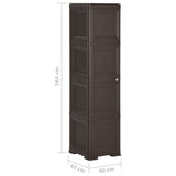 Plastic Cabinet 40x43x164 cm Wood Design Brown
