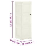 Plastic Cabinet 40x43x125 cm Wood Design Vanilla Ice