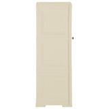 Plastic Cabinet 40x43x125 cm Wood Design Angora White - Side View