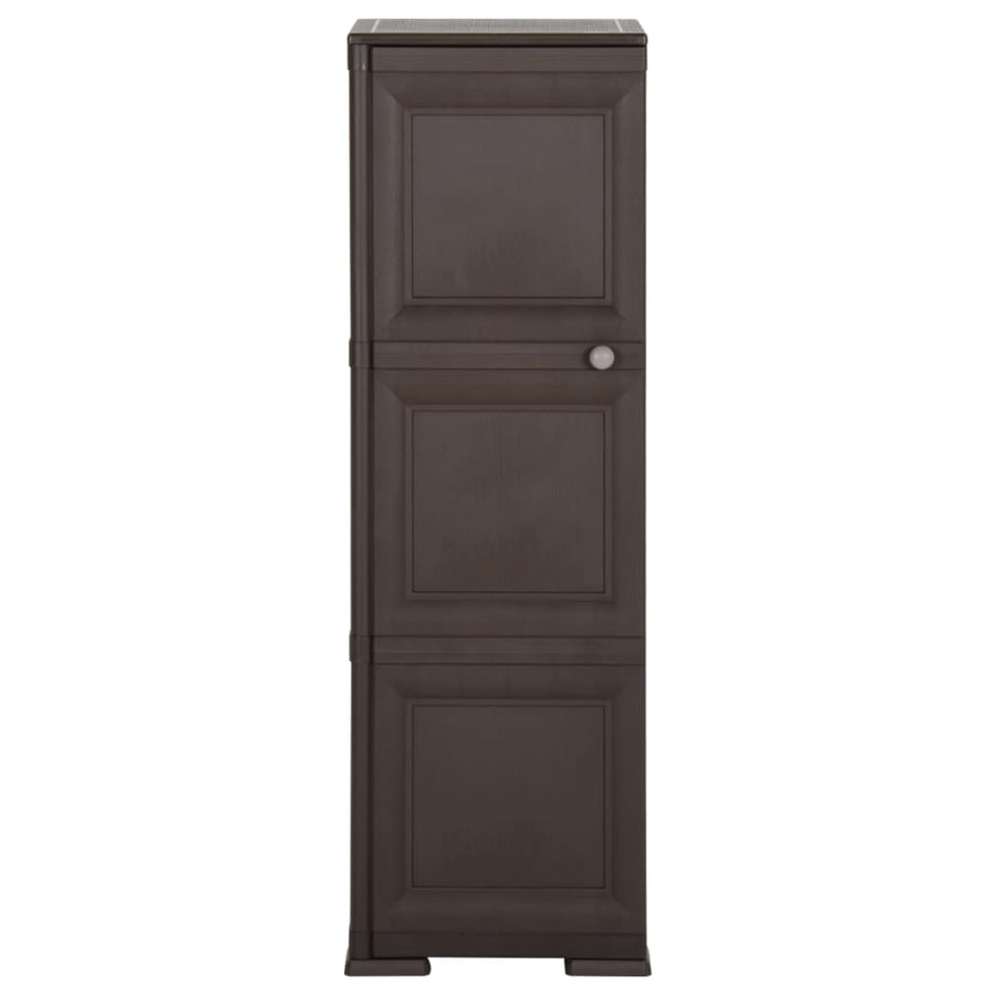 Plastic Cabinet 40x43x125 cm Wood Design Brown