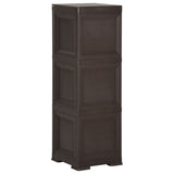 Plastic Cabinet 40x43x125 cm Wood Design Brown - Top-Down View