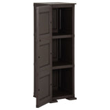 Plastic Cabinet 40x43x125 cm Wood Design Brown - 45-Degree Angle