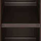 Plastic Cabinet 40x43x125 cm Wood Design Brown - Close-Up Angle
