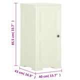 Plastic Cabinet 40x43x85.5 cm Wood Design Vanilla Ice