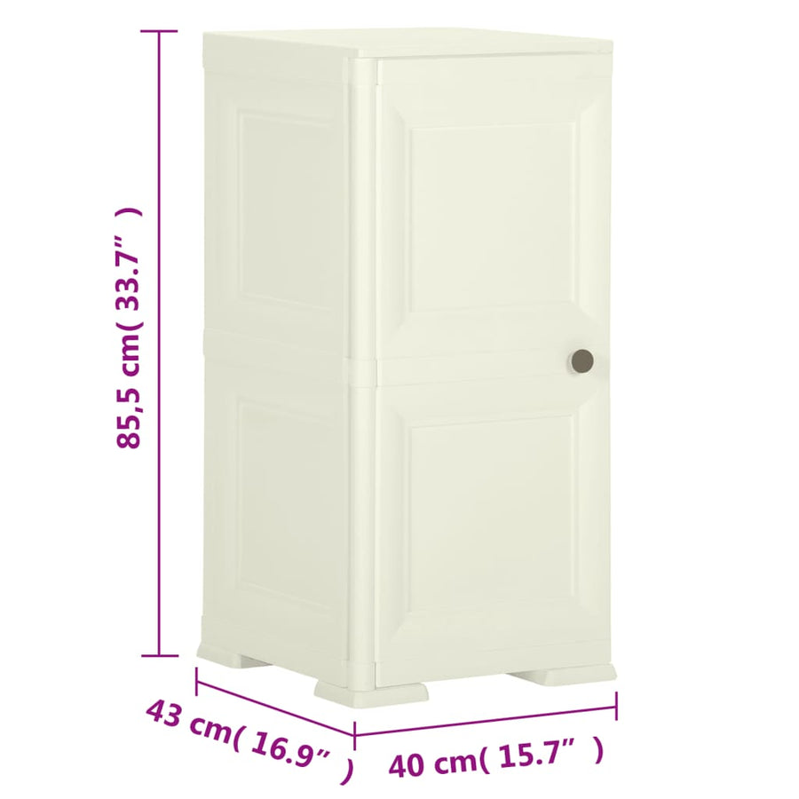 Plastic Cabinet 40x43x85.5 cm Wood Design Vanilla Ice
