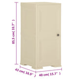 Plastic Cabinet 40x43x85.5 cm Wood Design Angora White - Low Angle