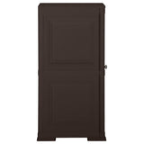 Plastic Cabinet 40x43x85.5 cm Wood Design Brown - Side View
