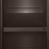 Plastic Cabinet 40x43x85.5 cm Wood Design Brown - Close-Up Angle