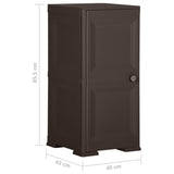Plastic Cabinet 40x43x85.5 cm Wood Design Brown - Low Angle