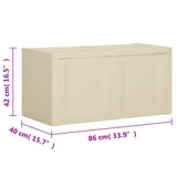 Cushion Box Angora White 86x40x42 cm 85 L - Low Angle