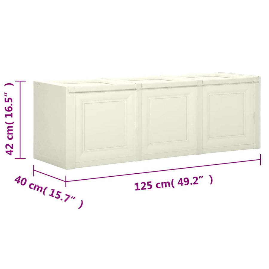 Cushion Box Vanilla Ice 125x40x42 cm 130 L