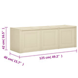 Cushion Box Angora White 125x40x42 cm 130 L - Low Angle