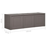 Cushion Box Grey 125x40x42 cm 130 L - Low Angle