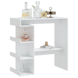 Bar Table with Storage Rack White 100x50x101.5 cm Engineered Wood - Top-Down View