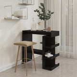 Bar Table with Storage Rack Black 100x50x101.5 cm Engineered Wood - Side View