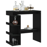 Bar Table with Storage Rack Black 100x50x101.5 cm Engineered Wood - Top-Down View