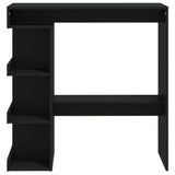 Bar Table with Storage Rack Black 100x50x101.5 cm Engineered Wood - 45-Degree Angle