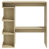 Bar Table with Storage Rack Sonoma Oak 100x50x101.5 cm Engineered Wood - 45-Degree Angle