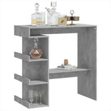Bar Table with Storage Rack Concrete Grey 100x50x101.5cm Engineered Wood - Top-Down View