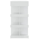 Bar Table with Storage Rack High Gloss White 100x50x101.5 cm - Rear View