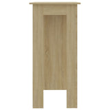 Bar Table with Shelf Sonoma Oak 102x50x103.5 cm Engineered Wood
