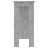 Bar Table with Shelf Concrete Grey 102x50x103.5 cm Engineered Wood - Top-Down View