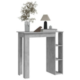 Bar Table with Shelf Concrete Grey 102x50x103.5 cm Engineered Wood - 45-Degree Angle