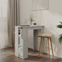 Bar Table with Shelf Concrete Grey 102x50x103.5 cm